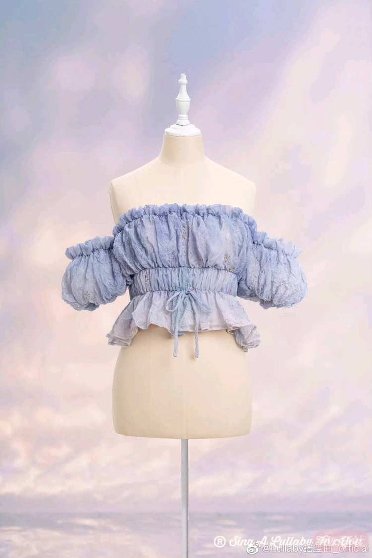 数绵羊 短袖落肩上衣