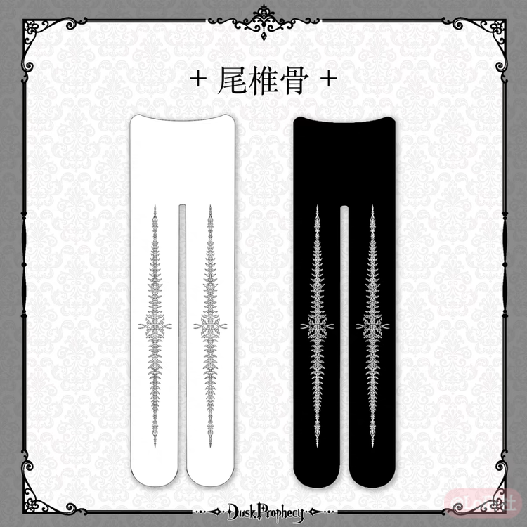 尾椎骨 烫银烫黑连裤袜