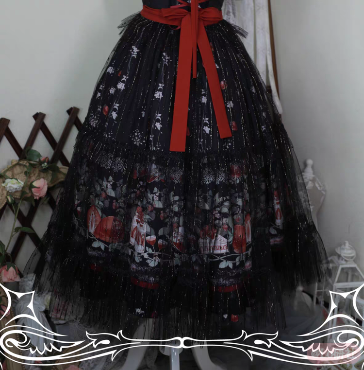 草莓水果茶罩纱