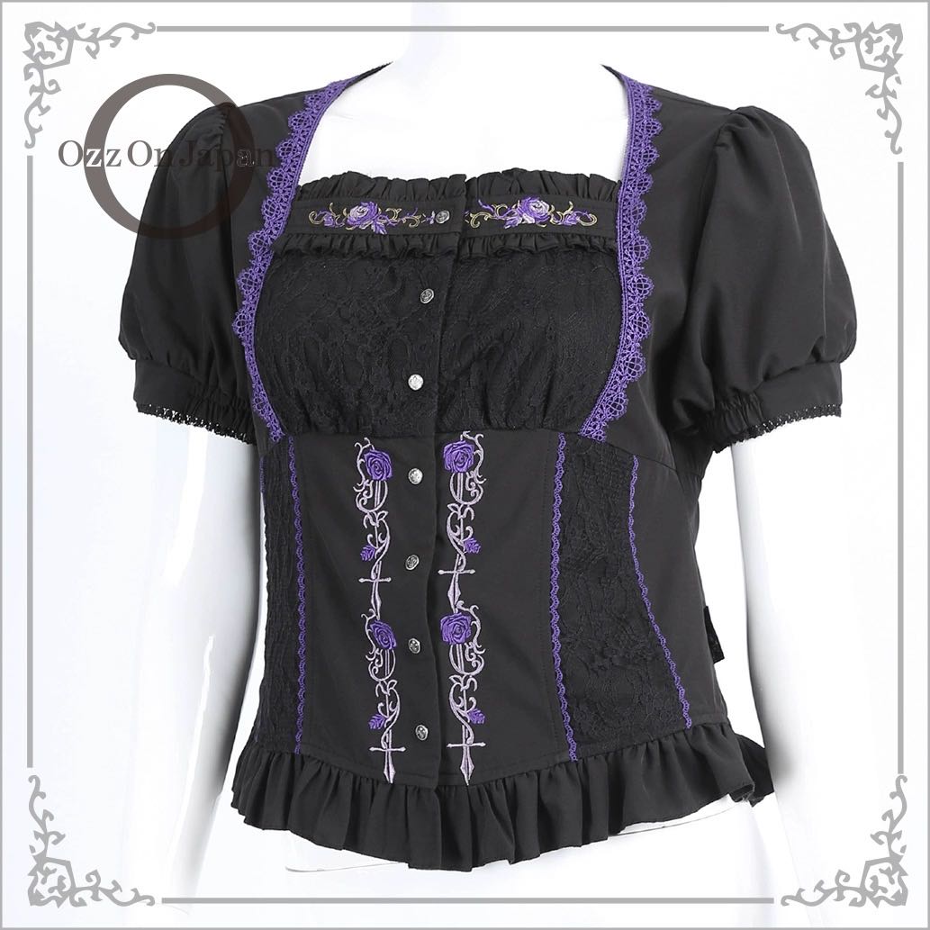 夏蔷薇Angelo方领短袖内搭衬衫