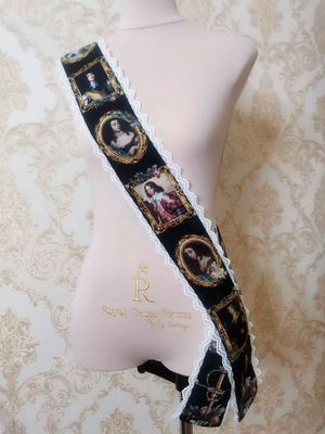 "Aristocrats' portraits" sash (taffeta)