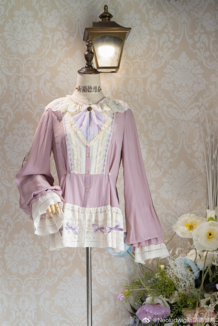 香豌豆奶油 衬衫