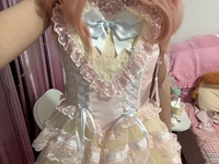 丝缎芭蕾搭配假发丝袜上身