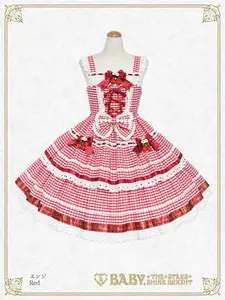 ゆらゆらいちごのHappy Berry Present ギンガムジャンパースカート