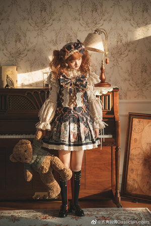 印花小红帽 背带