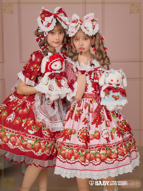 Love's Strawberry Afternoon Tea 柄くみゃちゃんジャンパースカート