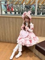 可爱的蝴蝶结小兔