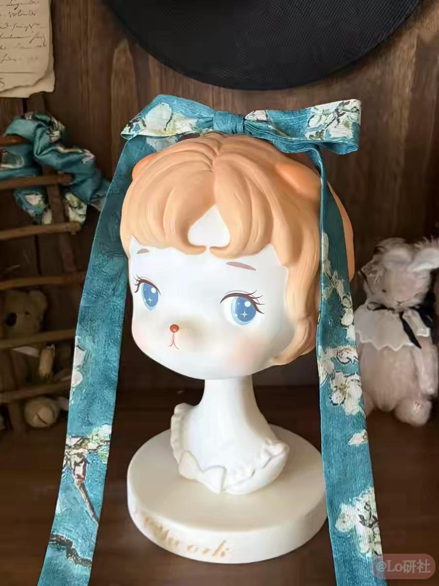 永远盛开的杏花 印花飘带边夹