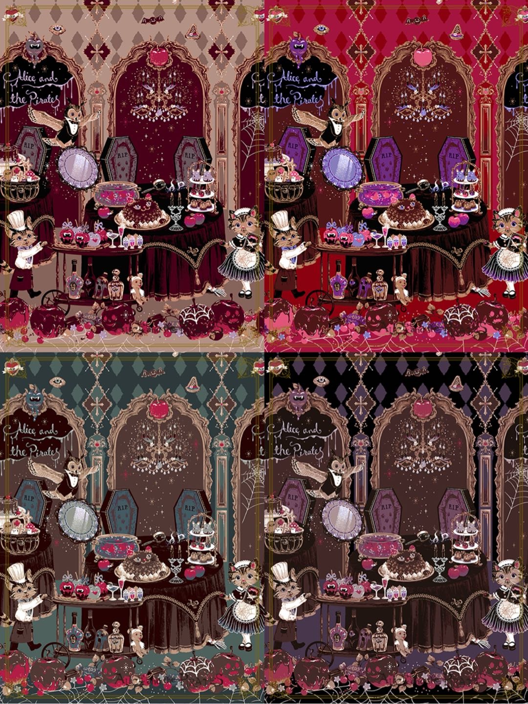 ミセス・ハロウィンアップルの奇妙な晩餐会柄