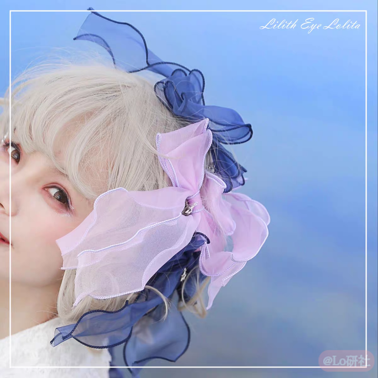 水母流星 雪纺发夹