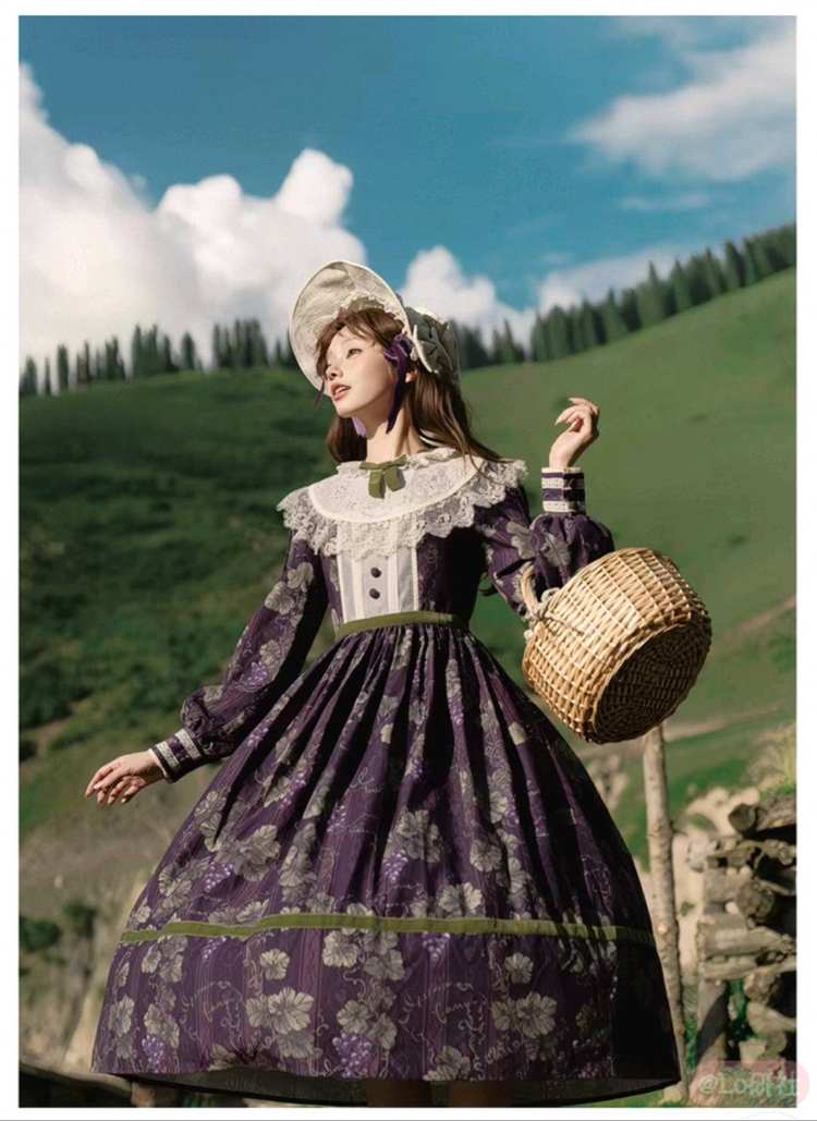 卢瓦尔葡萄园 刺绣领op