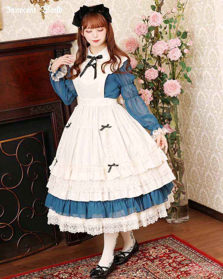 Grown up Alice Apron (Midi length)/大人になったアリスエプロン（ミディー丈）/大人爱丽丝 中长围裙