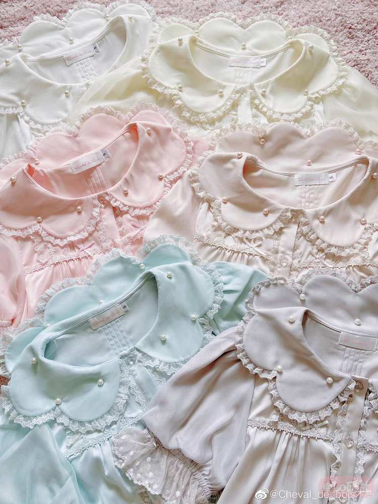 柠檬花瓣 短袖衬衫（绸缎版）