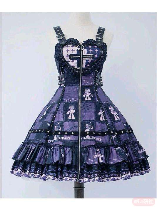 恶魔之心 再版印花jsk