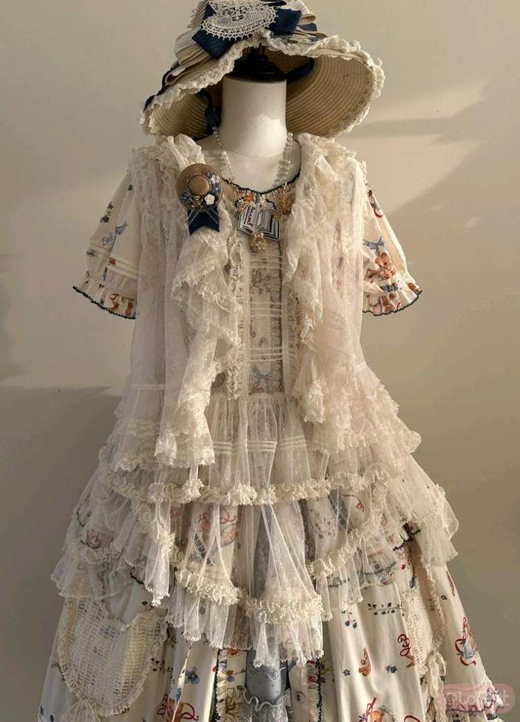 蓝色小熊 点纱马甲