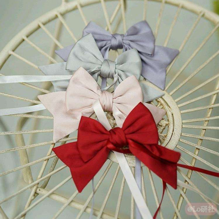 四时花 蝴蝶结边夹