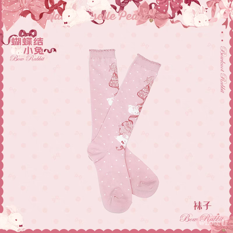 蝴蝶结小兔 袜子