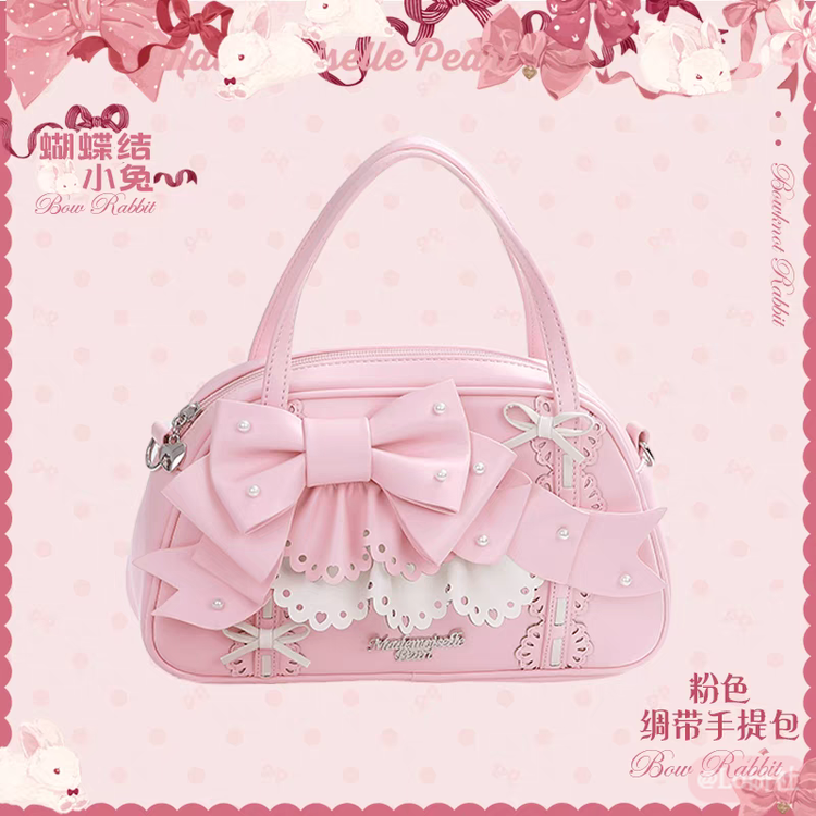 蝴蝶结小兔 手提包