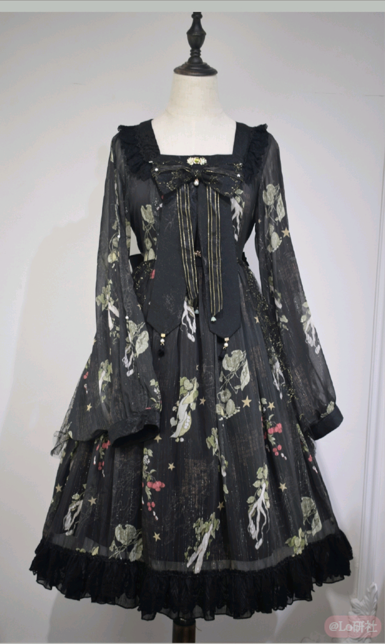 本草纲目 印花袖OP