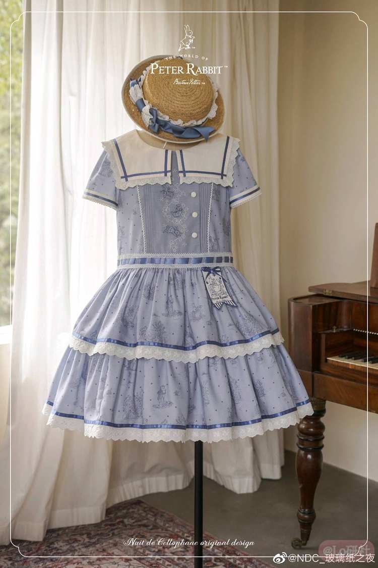 玻璃纸比得兔合作款 海军领短OP