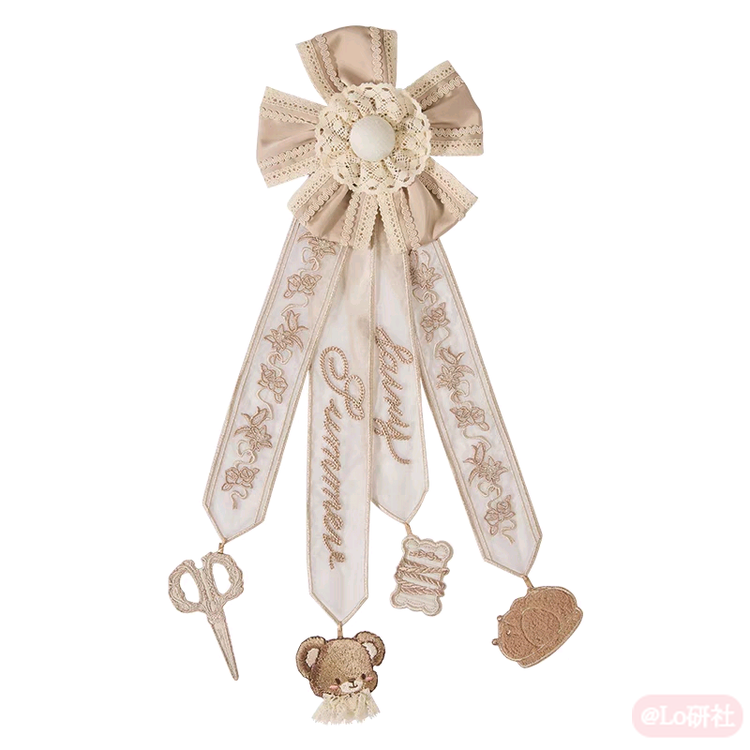 小熊博物馆 缎带胸针