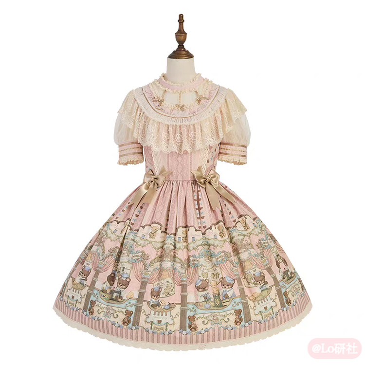 小熊博物馆 泡泡袖OP