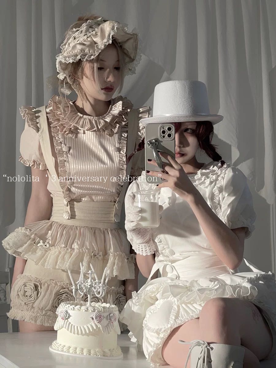 nololita三周年系列 •小厨娘背带裙套装