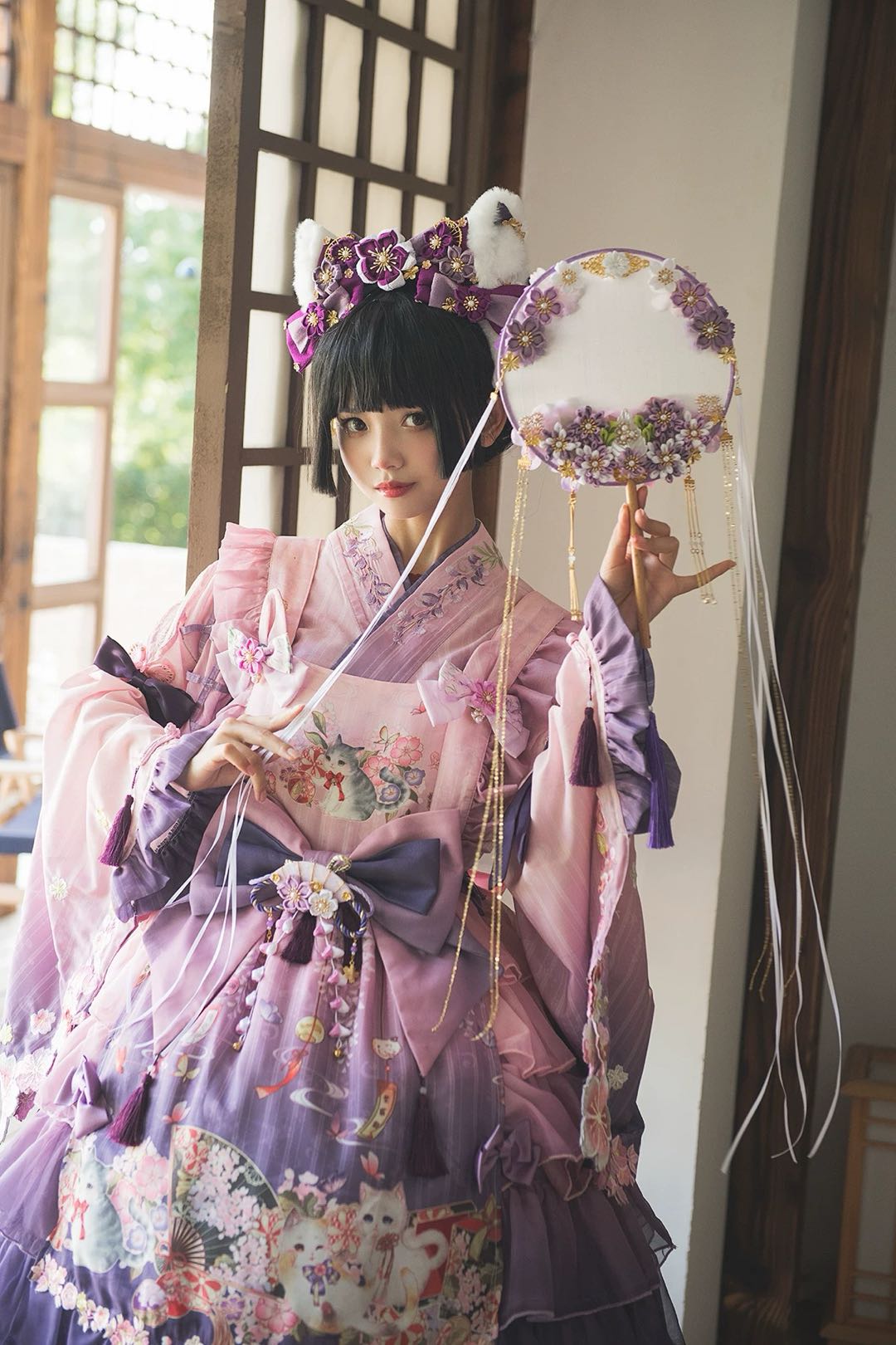 紫藤猫·春空幻梦