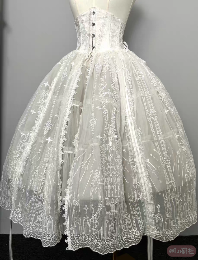 龙骨墓园刺绣版 可拆卸挂脖鱼骨刺绣腰封