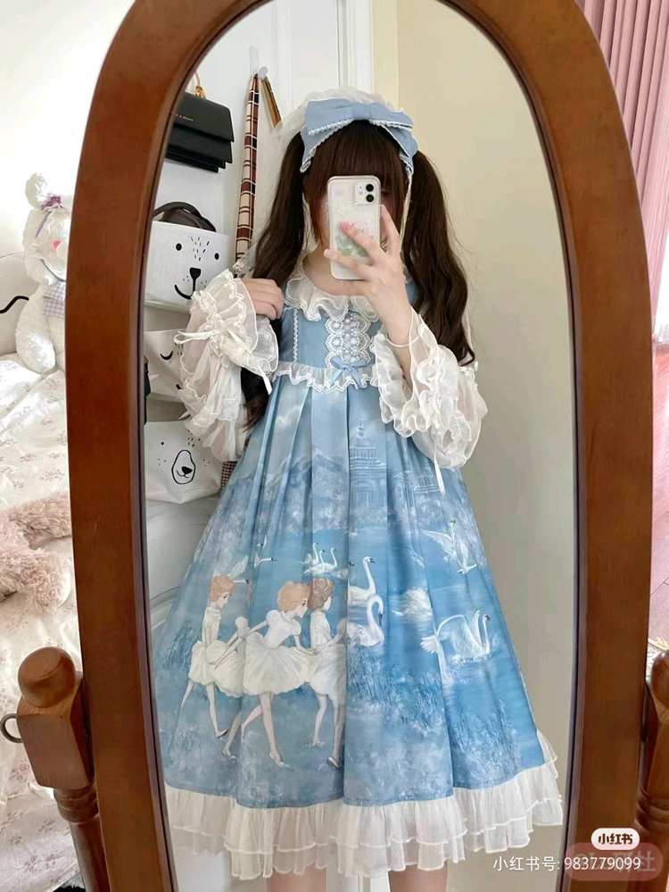 优雅天鹅油画柄奶上款