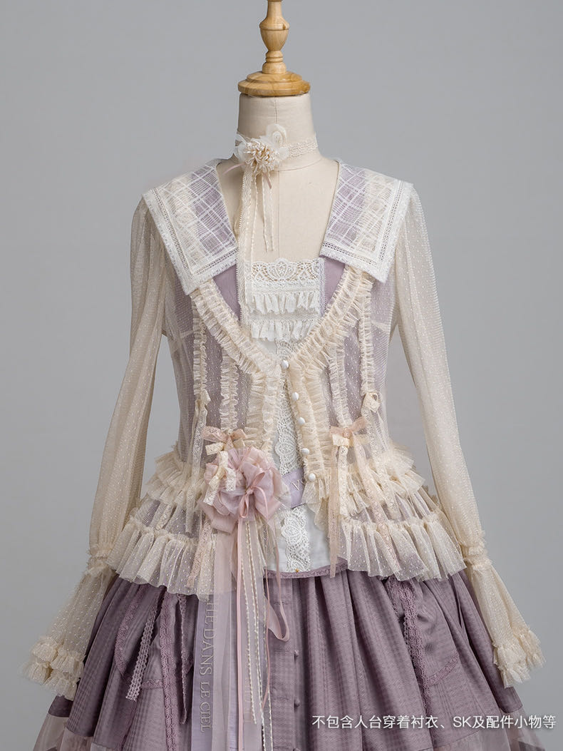 重瓣风信子古董感罩衫