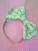 Lacy Precocious Ribbon Head Bow (Strawberry Floral)