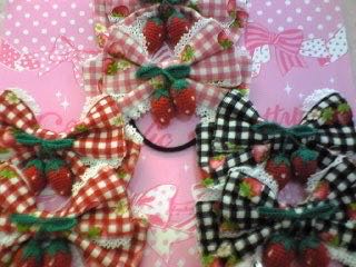 Strawberry Gingham Ribbon Hair Ties（2008）