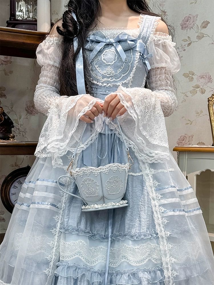 古董瓷盘茶杯包