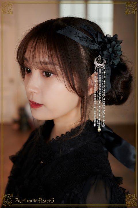 Black Rose Fantasia ~Flower in the Dark~ Chain Ribbon Clips（2022）