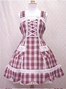 Tartan Check Hem Scallop JSK (2002）
