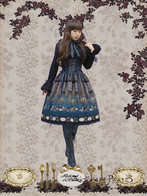 Banquet in the Dark Night with Dancing Roses Skirt