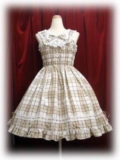 Original Tartan Check Ribbon Shirring Princess JSK (2008)
