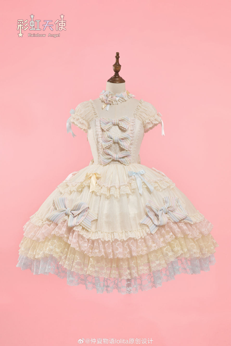 彩虹天使 蝴蝶结jsk