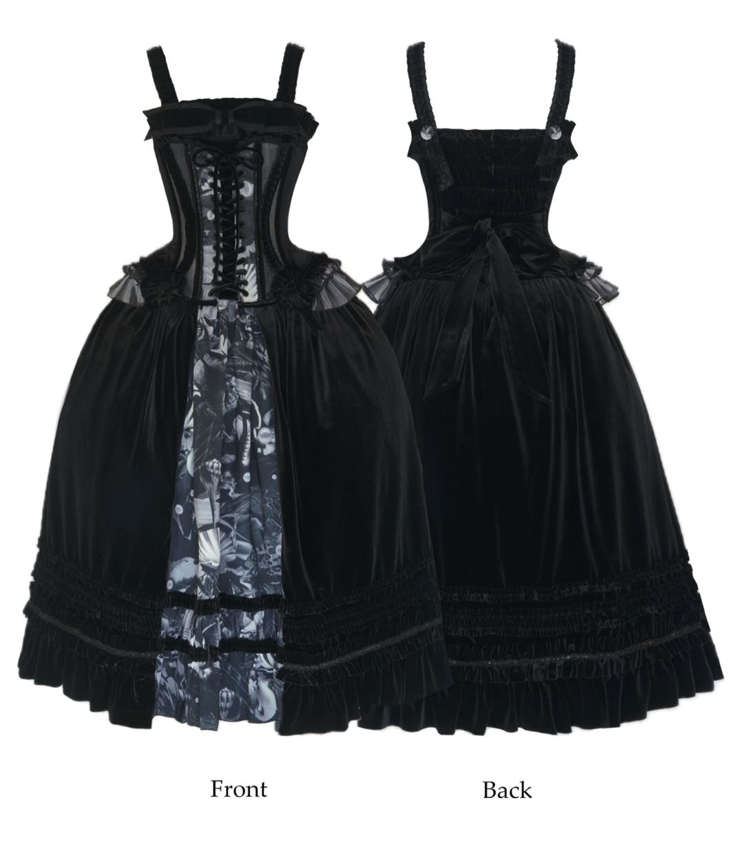 梦中梦长款jsk黑色