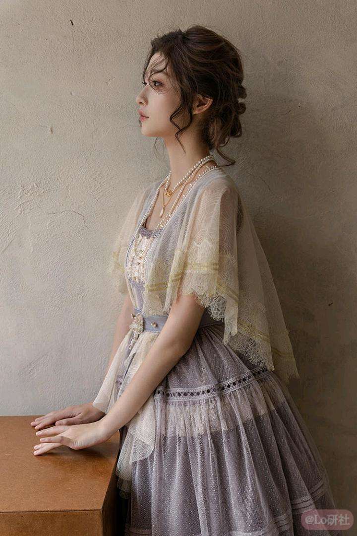 金雀花 蕾丝镂空复古法式披肩