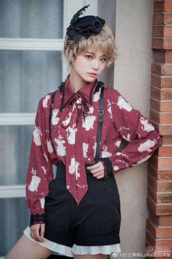 冰息 斜门襟衬衫