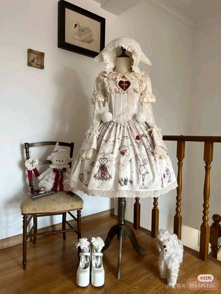 破碎小羊 短款拉夫领OP