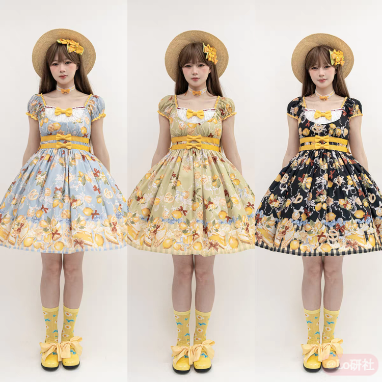 柠檬饼干 mini袖OP