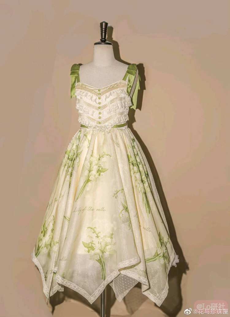 挚爱铃兰 雪纺不规则摆jsk