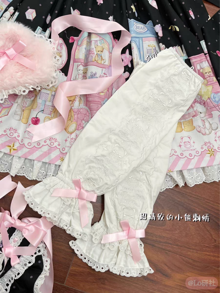 兔熊橱窗刺绣接袖
