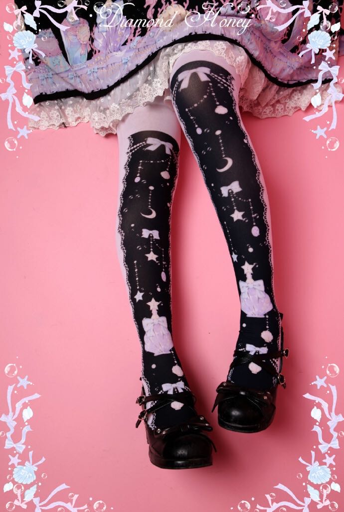 梦幻化妆品 印花袜