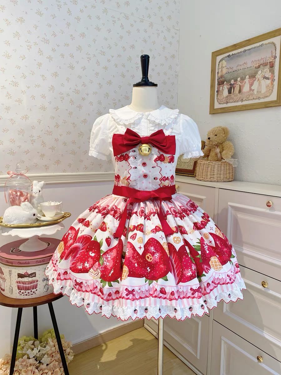 甜心草莓塔 背带